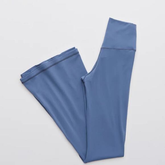 NWT Aerie Offline Real Me Crossover Super Flare Legging XL 32" Marbled Blue Yoga - Picture 13 of 13